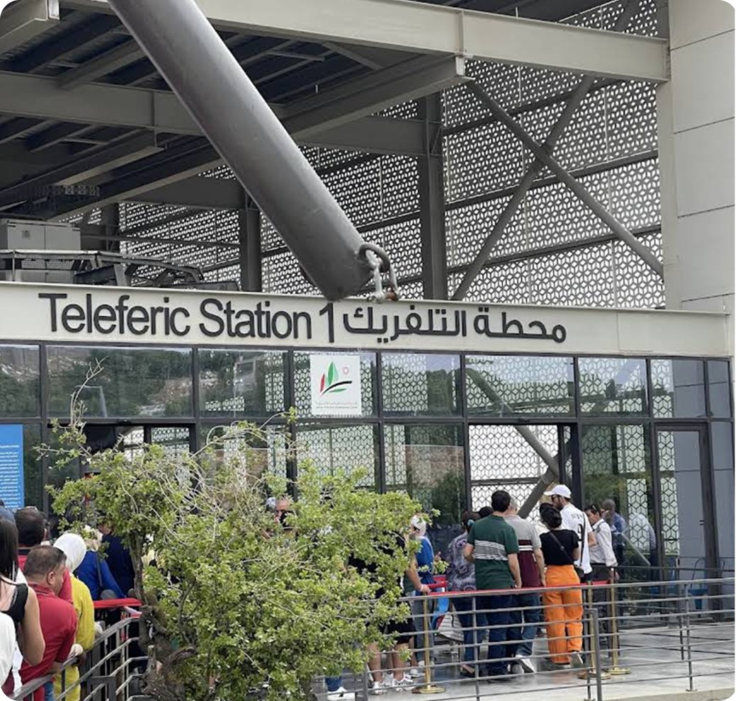 Visitors at Teleferic Station 1